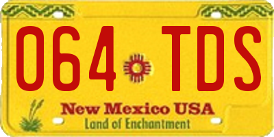 NM license plate 064TDS