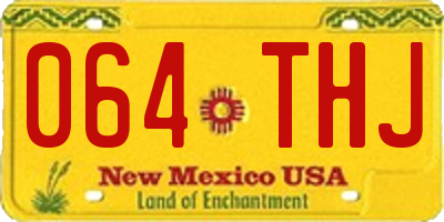 NM license plate 064THJ