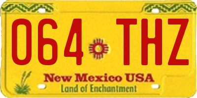 NM license plate 064THZ