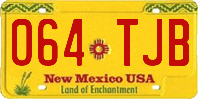 NM license plate 064TJB