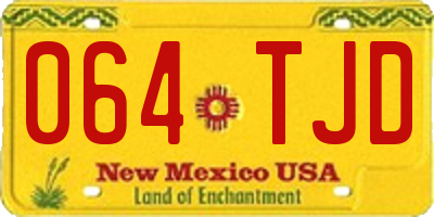 NM license plate 064TJD
