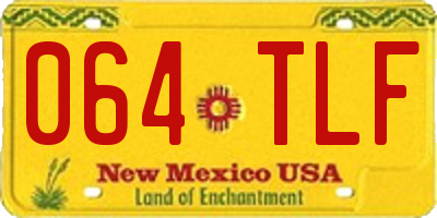 NM license plate 064TLF