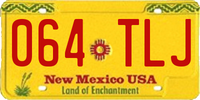 NM license plate 064TLJ