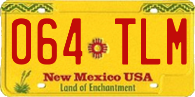 NM license plate 064TLM