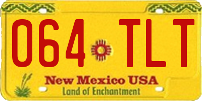 NM license plate 064TLT