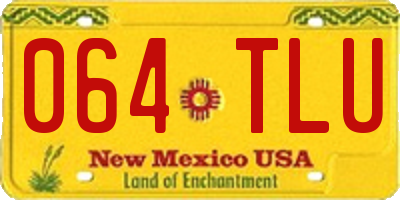 NM license plate 064TLU