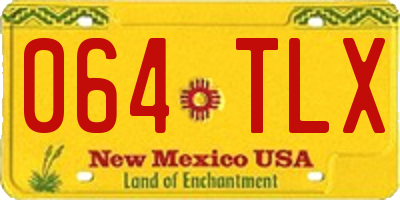 NM license plate 064TLX