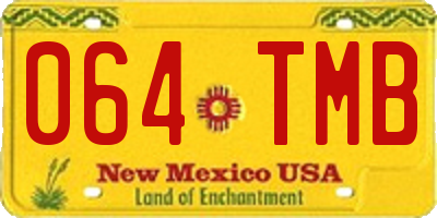NM license plate 064TMB
