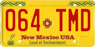 NM license plate 064TMD