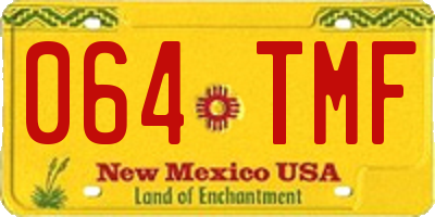 NM license plate 064TMF