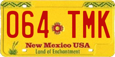 NM license plate 064TMK