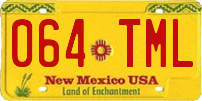 NM license plate 064TML