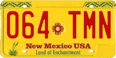 NM license plate 064TMN