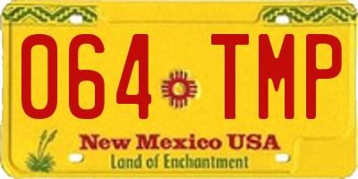 NM license plate 064TMP