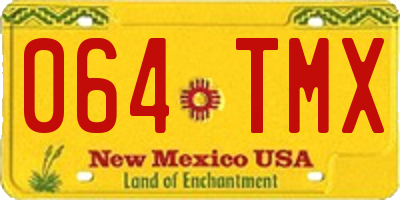 NM license plate 064TMX