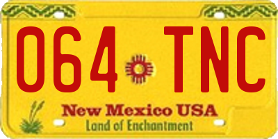 NM license plate 064TNC