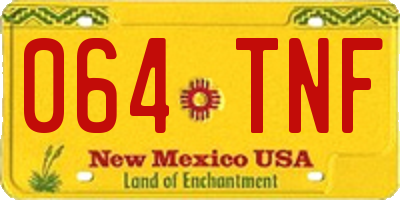 NM license plate 064TNF