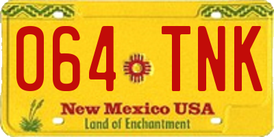 NM license plate 064TNK