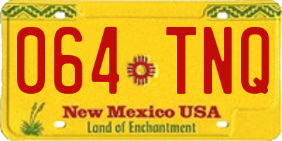 NM license plate 064TNQ