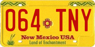 NM license plate 064TNY