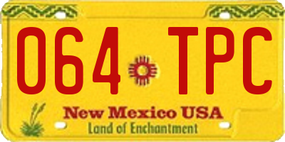 NM license plate 064TPC