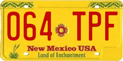 NM license plate 064TPF