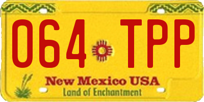 NM license plate 064TPP