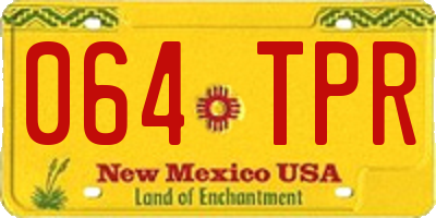 NM license plate 064TPR