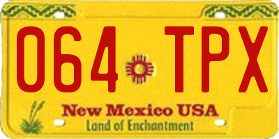 NM license plate 064TPX
