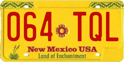 NM license plate 064TQL