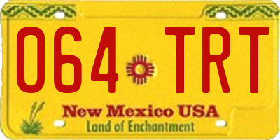 NM license plate 064TRT