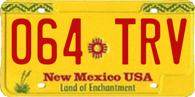 NM license plate 064TRV
