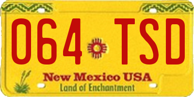 NM license plate 064TSD