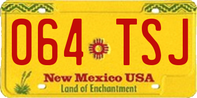 NM license plate 064TSJ