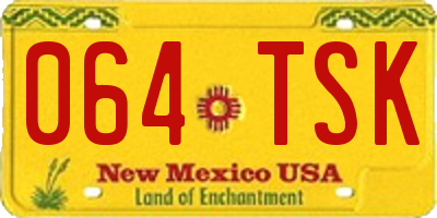 NM license plate 064TSK