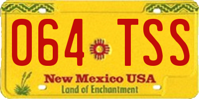 NM license plate 064TSS