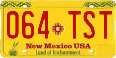 NM license plate 064TST