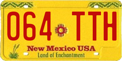 NM license plate 064TTH