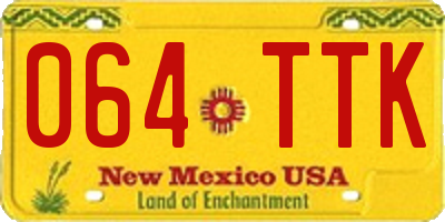 NM license plate 064TTK