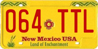 NM license plate 064TTL