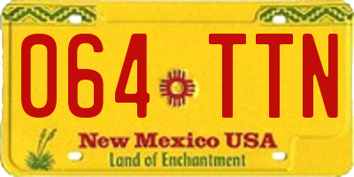 NM license plate 064TTN