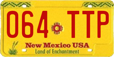 NM license plate 064TTP