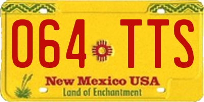 NM license plate 064TTS