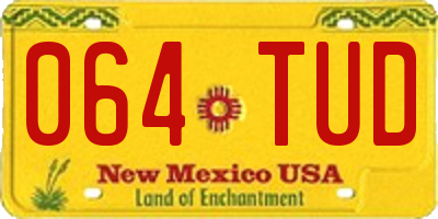 NM license plate 064TUD