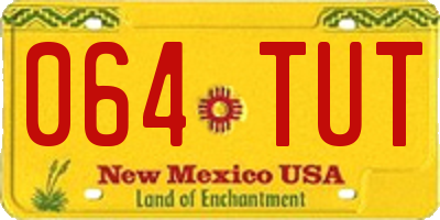NM license plate 064TUT