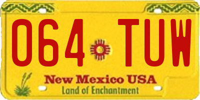 NM license plate 064TUW