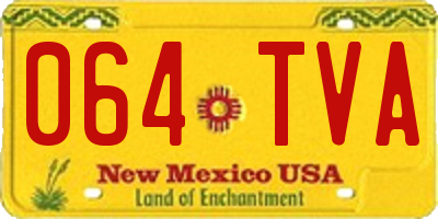 NM license plate 064TVA