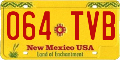 NM license plate 064TVB