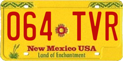 NM license plate 064TVR