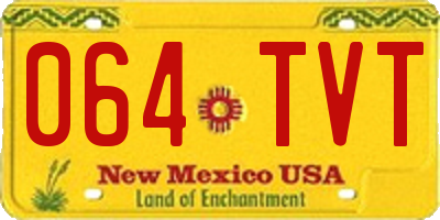 NM license plate 064TVT
